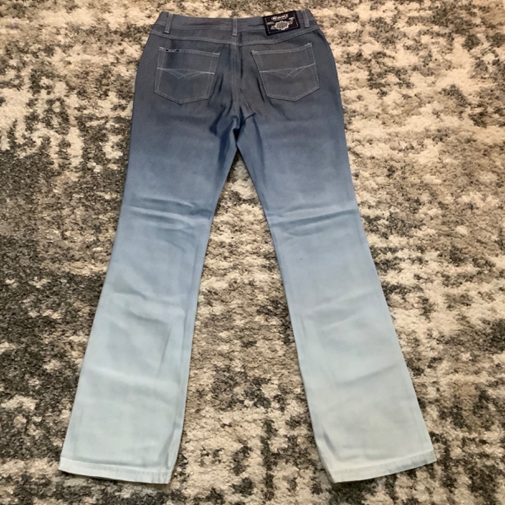 NWT ladies flare jeans ombre fade, assorted sizes, zip up, pockets - Picture 4 of 6